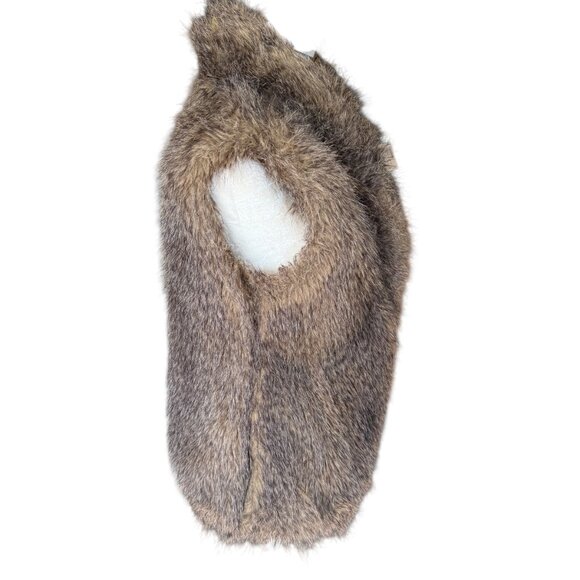 Jack BB Dakota faux fir fully lined sleeveless open vest jacket women's size S - Picture 3 of 9